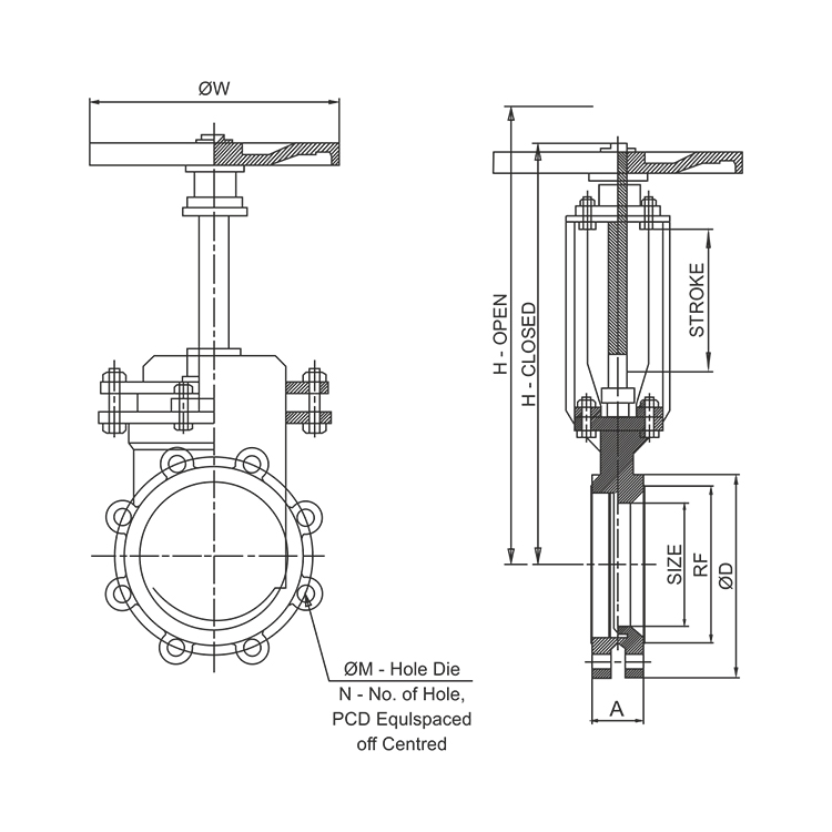 Knife Edge Gate Valve